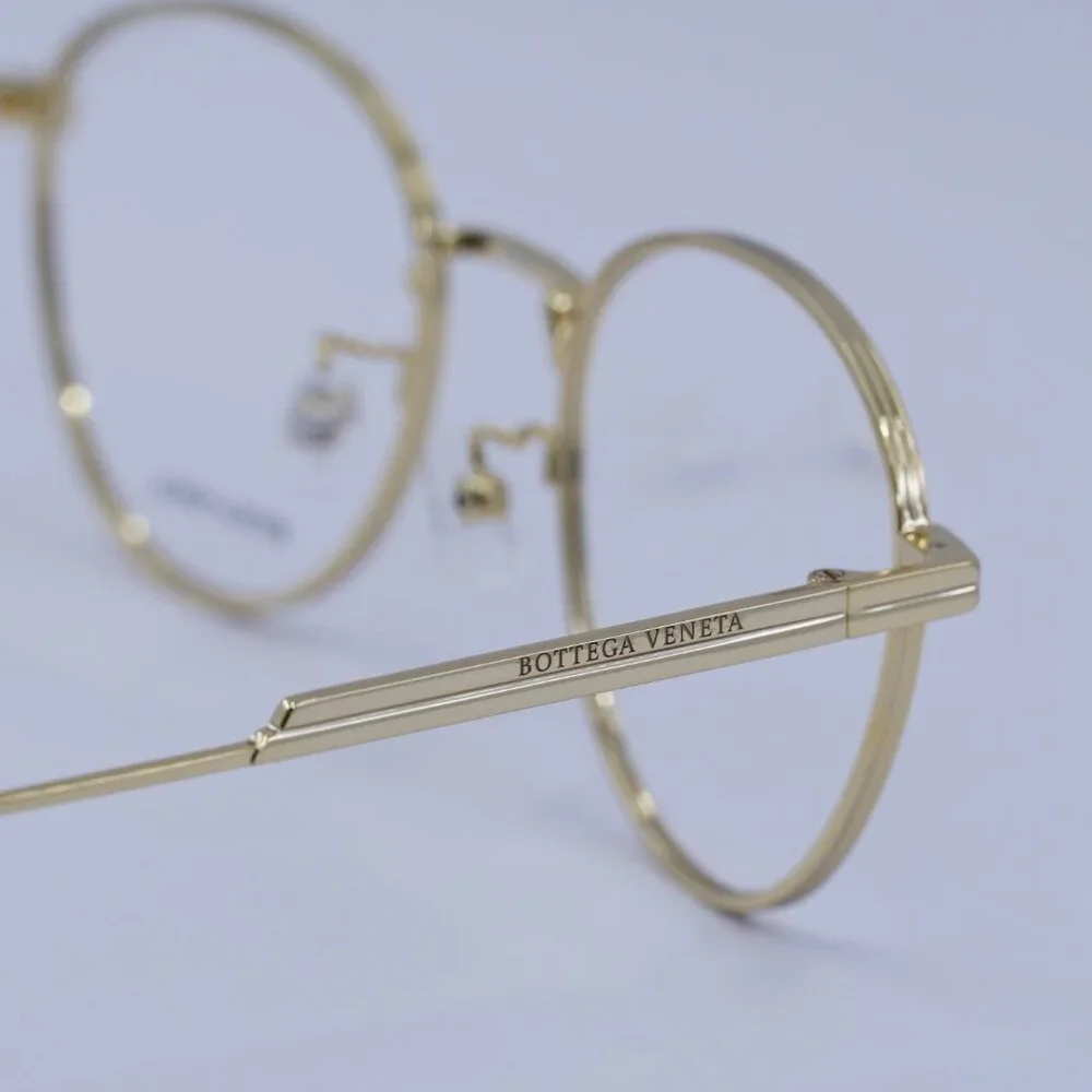 Bottega Veneta BV1016OA 002 Eyeglasses Gold 50mm Round Frame